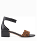 Clarks Skórzane sandały w kolorze czarno-jasnobrązowym