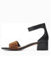 Clarks Skórzane sandały w kolorze czarno-jasnobrązowym