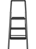 Wenko 3-stufige Klapptrittleiter in Anthrazit - (B)48 x (H)106,5 x (T)57 cm