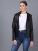 Basics & More Lederjacke in Schwarz