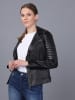 Basics & More Lederjacke in Schwarz