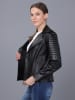 Basics & More Lederjacke in Schwarz