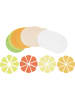 SUNNYSUE 4-delige set: vilten onderzetters "Citrusvruchten" meerkleurig