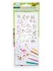 folia PAPER Stickers om zelf te kleuren "Nature" - 4 vellen