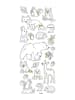 folia PAPER Stickers om zelf te kleuren "Nature" - 4 vellen