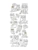 folia PAPER Stickers om zelf te kleuren "Nature" - 4 vellen