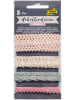 folia PAPER Szydełkowe bordiury "Pastels" w kolorze turkusowo-jasnoróżnowym - 4 x 1 m