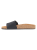 Comfortfusse  Leder-Pantoletten in Schwarz