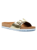 Comfortfusse  Leren slippers goudkleurig