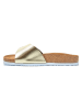 Comfortfusse  Leder-Pantoletten in Gold