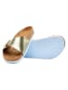 Comfortfusse  Leren slippers goudkleurig