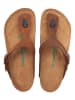 Comfortfusse Leder-Zehentrenner in Braun
