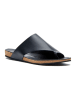 Comfortfusse Leren teenslippers zwart