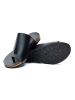 Comfortfusse Leren teenslippers zwart