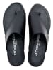 Comfortfusse Leren teenslippers zwart