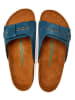 Comfortfusse Leren slippers donkerblauw
