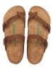 Comfortfusse Leder-Zehentrenner in Hellbraun