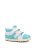 Bartek Leder-Sneakers in Hellblau/ Weiß
