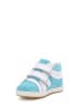 Bartek Leder-Sneakers in Hellblau/ Weiß