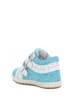 Bartek Leder-Sneakers in Hellblau/ Weiß