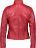 Caminari Skórzana kurtka "Sabi" w kolorze czerwonym