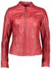 Caminari Skórzana kurtka "Mio" w kolorze czerwonym