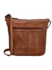 HIDE & STITCHES Leder-Umhängetasche in Hellbraun - (B)29 x (H)24 x (T)10 cm