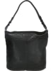 HIDE & STITCHES Leder-Schultertasche in Schwarz - (B)34 x (H)30 x (T)9 cm