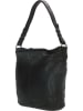 HIDE & STITCHES Leder-Schultertasche in Schwarz - (B)34 x (H)30 x (T)9 cm