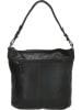 HIDE & STITCHES Leder-Schultertasche in Schwarz - (B)34 x (H)30 x (T)9 cm