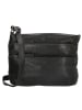 HIDE & STITCHES Leder-Umhängetasche in Schwarz - (B)26 x (H)20 x (T)5 cm