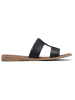 TOMS Leder-Pantoletten in Schwarz