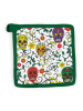 Trendy Kitchen by EXCÉLSA Łapka kuchenna "Calavera" w kolorze zielonym ze wzorem - 20 x 20 cm