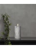 Best Season LED-Kerze "Flame Marble" in Grau - (H)17,5 x Ø 7,5 cm