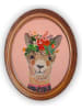Folkifreckles Dekoracja ścienna "Floral Llama" - 40 x 50 cm
