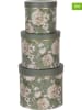 Clayre & Eef 3-delige set: opbergdozen groen