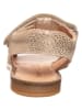 BO-BELL Leder-Sandalen in Beige/ Silber