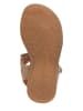 BO-BELL Leren sandalen beige/zilverkleurig