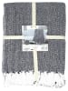 THE HOME DECO FACTORY Plaid donkerblauw - (L)150 x (B)125 cm