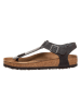 Birkenstock Leder-Zehentrenner "Kairo" in Schwarz - Weite N