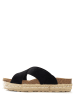 Sunbay Klapki "Astilbe" w kolorze czarnym na koturnie