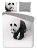 Pure Microvezel beddengoedset "Panda" grijs/wit