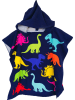 Le Comptoir de la Plage Badcape "Kids - Dino" donkerblauw/meerkleurig - (L)120 x (B)60 cm