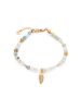 Ania Kruk Vergulde armband met edelstenen en hanger