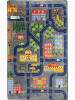 Mioli Laagpolig tapijt "Small Town" grijs/meerkleurig
