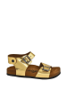 Moosefield Skórzane sandały w kolorze złotym