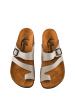 Moosefield Leren teenslippers grijs