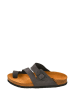 Moosefield Leren teenslippers antraciet
