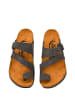 Moosefield Leren teenslippers antraciet