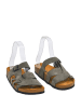 Moosefield Leren slippers kaki